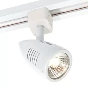Image of Adjustable Ceiling Track Spotlight Gloss White Single GU10 Lamp Bulb Downlight
