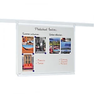 Image of Legamaster Wall Mountable Magnetic Whiteboard Rail System Enamel Legaline 60 x 90 cm