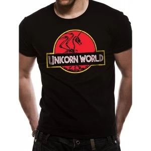Image of Cid Originals - Unicorn World Mens Small T-Shirt - Black