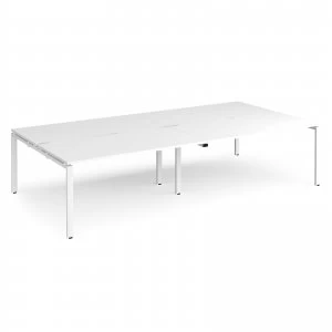 Image of Adapt II Double Back to Back Desk s 3200mm x 1600mm - White Frame whit