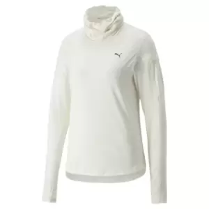 Image of Puma Cloud High Neck Top Womens - White