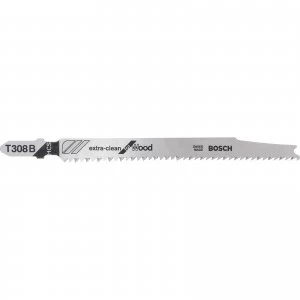 Image of Bosch T308 B Wood Cutting Jigsaw Blades Pack of 3