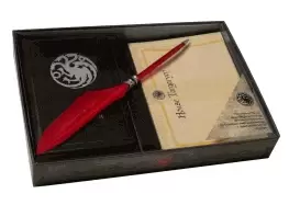 Image of game of thrones house targaryen desktop stationery set with pen