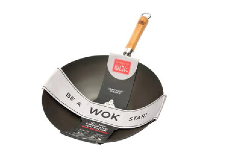 Image of School of Wok 30cm Pre Seasoned Carbon Steel Wok