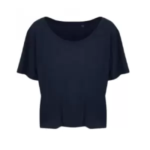 Image of Ecologie Womens/Ladies Daintree EcoViscose Cropped T-Shirt (XS) (Navy)