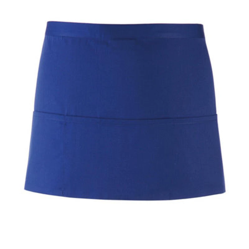 Image of Premier Premier Colours 3 Pocket Short Apron in Blue Blue One Size Unisex 5063470681068