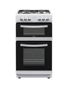 Image of Swan Sx15871W 50Cm Wide Twin Cavity Gas Cooker - White
