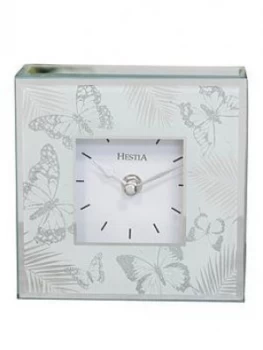 Image of Glass Butterfly Mantel Clock