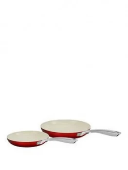 Image of Morphy Richards Accents 2 Piece Frying Pan Set In Red