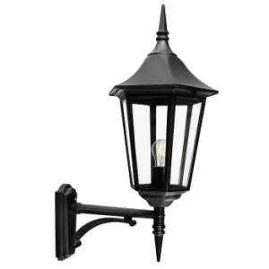 Image of Valencia Grande 1 Light Outdoor Wall Lantern Light Black IP54, E27