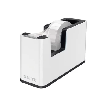 Image of WOW Tape Dispenser Incl. Tape for Convenient One-hand Operation White/Black - Outer Carton of 4