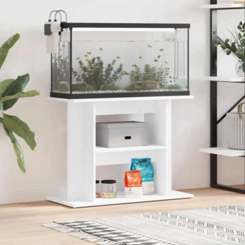 Image of VIDAXL Vidaxl - Aquarium Stand White 80x35x60cm Engineered Wood 8720845417772
