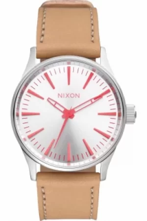 Image of Ladies Nixon The Sentry 38 Leather Watch A377-2089
