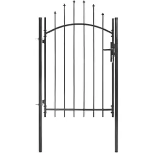 Image of Garden Gate Steel 1x2 m Black Vidaxl Black