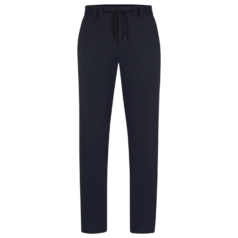 Image of Boss Mens Straight Leg Trousers Dark Blue male 34
