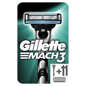Image of GILLETTE MACH3 MANUAL RAZOR + 11 BLADES