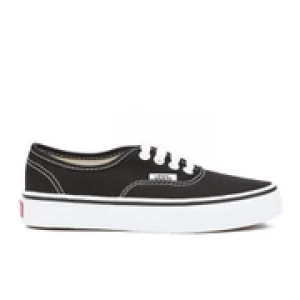 Image of Vans Kids Authentic Trainers - Black/True White - UK 13 Kids - Black