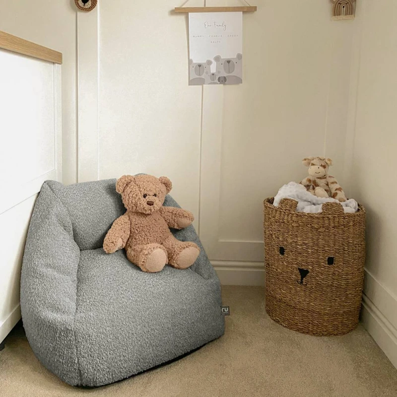 Image of rucomfy Beanbags rucomfy Kids Snuggle Chair - Grey 005-KSNCH-GRY