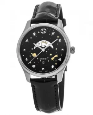 Image of Gucci G-Timeless Moonphase Black Dial Mens Watch YA126327 YA126327