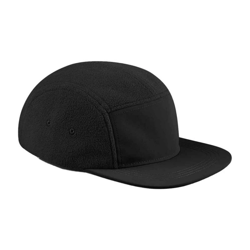 Image of Beechfield Beechfield Men Fleece Camper Cap in Black One Size Male 5063703676397