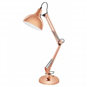 Image of EGLO ES/E27 Borgillio Copper Table Lamp 40W - 94704