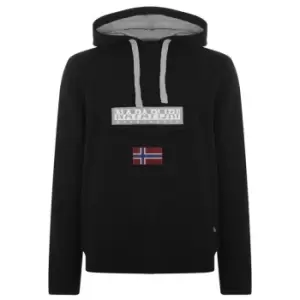 Image of Napapijri Logo Hoodie - Black