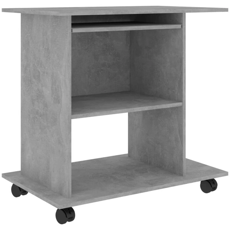 Image of VIDAXL Vidaxl - Computer Desk Concrete Grey 80x50x75cm Engineered Wood 8720286016923