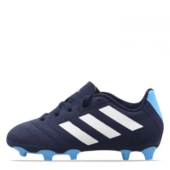 Image of adidas Goletto Firm Ground Football Boots Childrens - Ink/White/Cyan