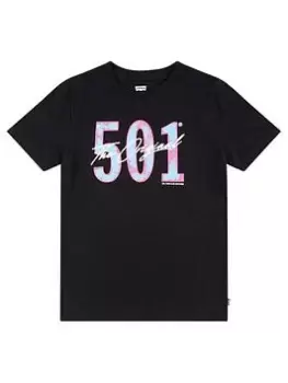 Image of Boys, Levis Kids 501 The Original T-Shirt - Black, Size 5 Years