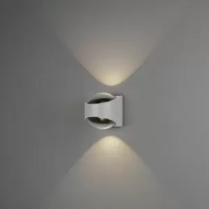 Image of Konstsmide Bitonto Outdoor Modern Up Down Wall Light White 2x 5,5W LED, IP54