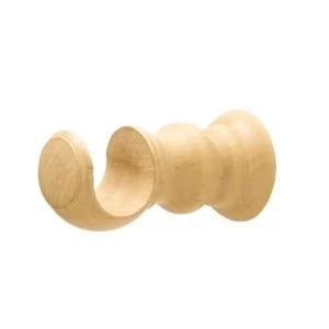 Image of Colours Modern Beech effect Wood Curtain pole bracket Dia35mm