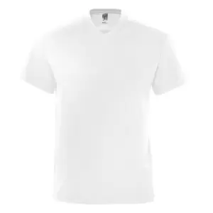Image of SOLS Mens Victory V Neck Short Sleeve T-Shirt (L) (White)