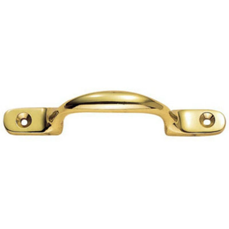 Image of Loops Sash Window Bow Shaped Lift Handle 102 x 12mm 28mm Proj Polished Brass Metallics unisex