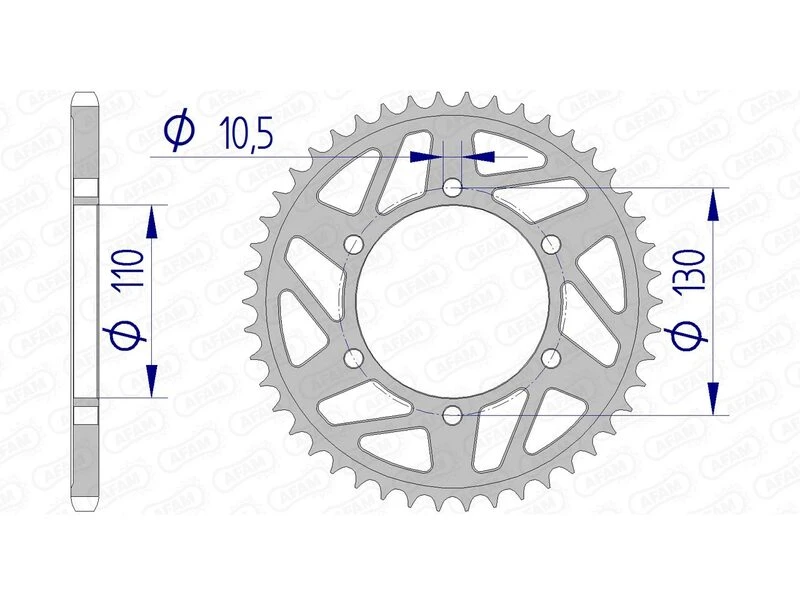 Image of AFAM Aluminium Rear Sprocket 13814 - 520
