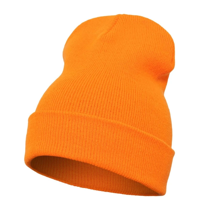 Image of Yupoong Flexfit Heavyweight Long Beanie Winter Hat in Scarlet Scarlet Unisex One Size