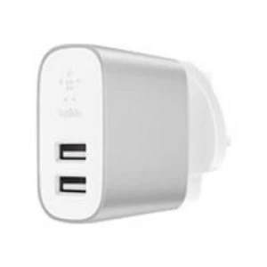 Image of Belkin 4.8Amp Dual USB-A Home Charger UK Plug