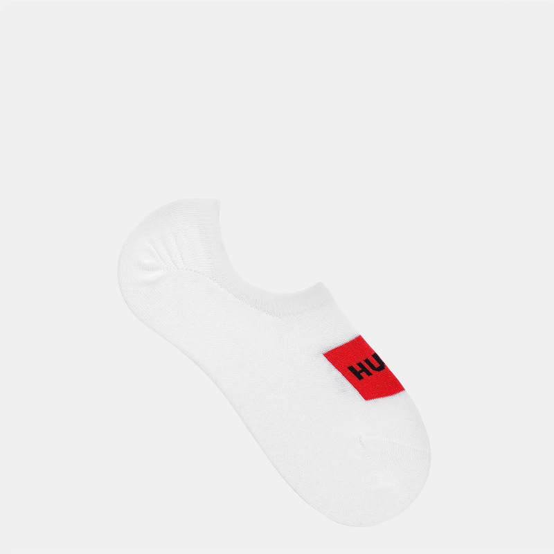 Image of Hugo 2 Pack Label Low Cut Socks - White White 6 - 12 Months