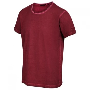 Image of Regatta Red 'Calmon' Cotton Short Sleeve T-Shirt - S