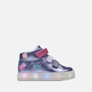 Image of Clarks Toddlers First Flare Sea Flashing Light Up Boots - Purple - UK 5 Toddler