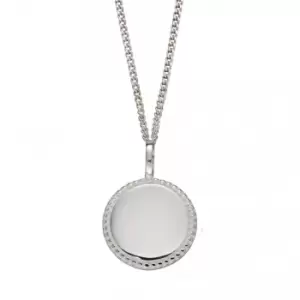Image of JG Signature Silver Milgrain Edge Disc Pendant Charm