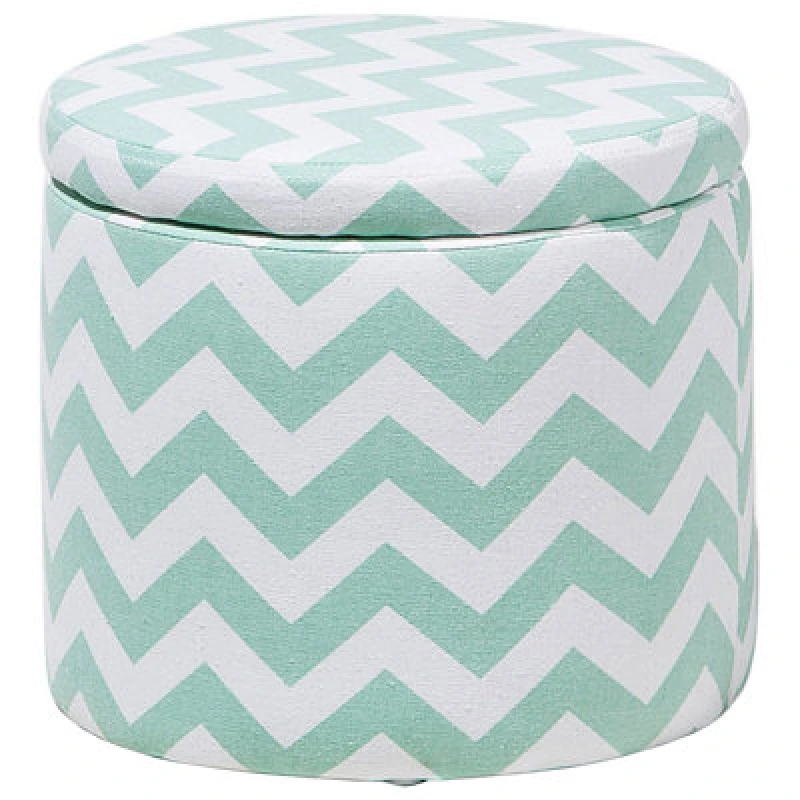 Image of Beliani Storage Pouffe Tunica Cotton Mint Green