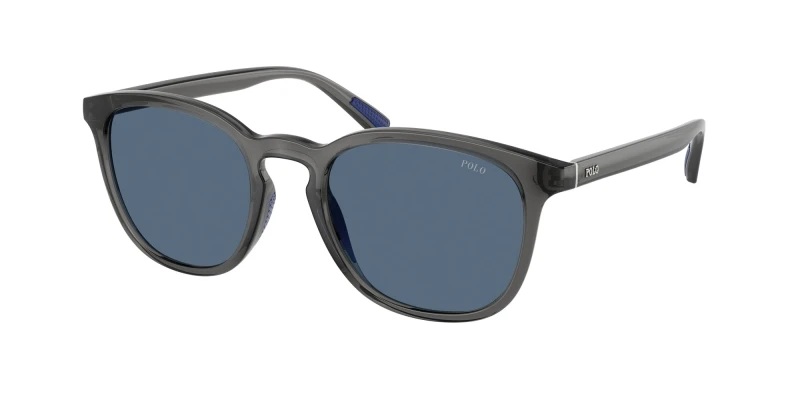 Image of Polo Ralph Lauren Man Polo Ralph Lauren PH4222U 579980 Sunglasses Injected Grey Blue Round Normal Grey Sunglasses Man Injected