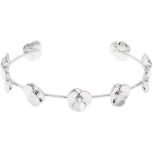 Image of Ted Baker Ladies Silver Plated Parsia Pressed Flower Bangle