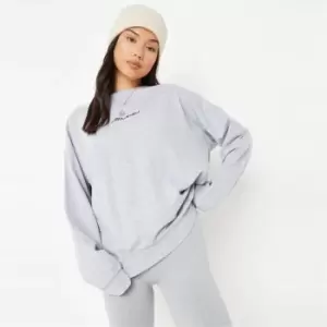 Image of Missguided Branded Block Sweatshirt - Grey
