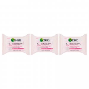 Image of Garnier Micellar Face Wipes Sensitive Skin 25 Wipes (3 Pack)