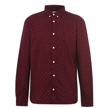 Image of Jack Wills Douglas Oxford Dot Print Shirt - Damson
