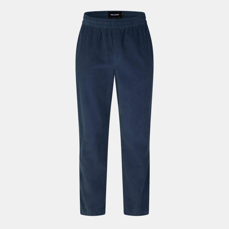Image of Lyle and Scott Loose Tapered Fit Trousers - Blue Blue XS