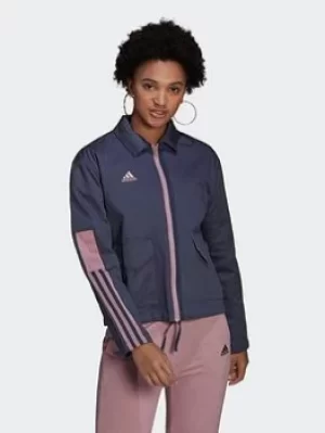 Image of adidas Tiro Cargo Track Top, Blue, Size S, Women