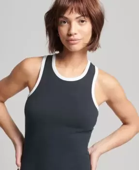 Image of Superdry Womens Vintage Racer Back Dress Navy / Eclipse Navy/optic - Size: 16