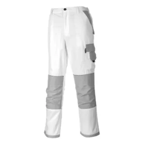 Image of Portwest KS54 Painters Pro Trousers White Medium 31"